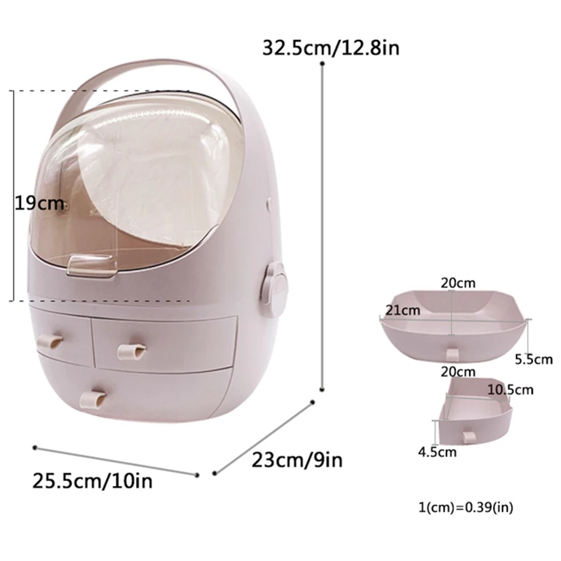 Раскладушка 3 ящика туалетный столик округлый макияж держатель ящик для хранения губной помады органайзер для косметики украшений розовый