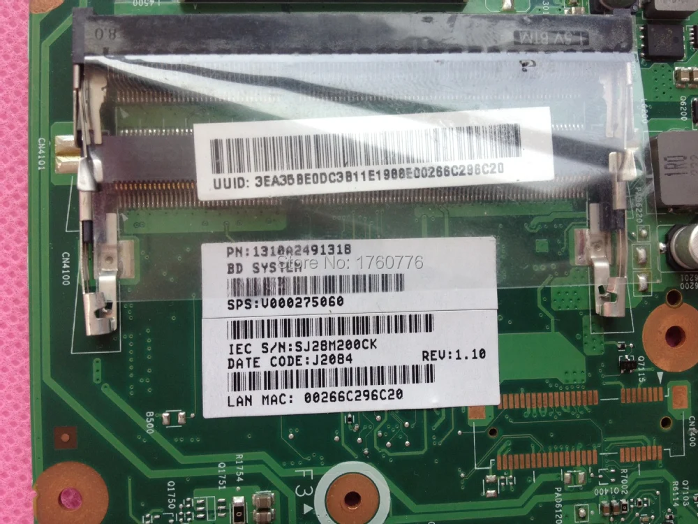 Для Toshiba L850 Материнская Плата Ноутбука H000051770 HM76 Чипсет HD 7670 М 2 ГБ 6050A2491301 MB 100%