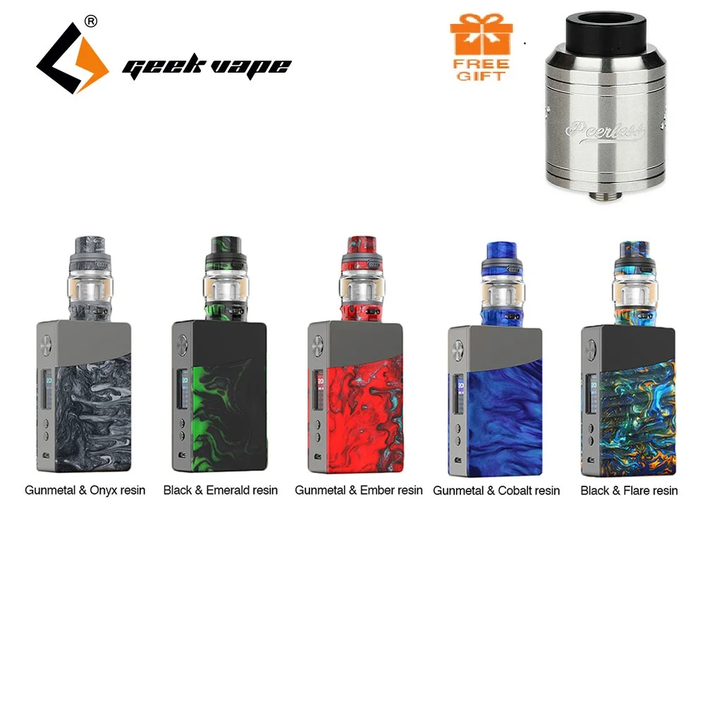 

Free Tank!!! Geekvape NOVA 200W TC Kit with 2ml/4ml Alpha Tank & 0.2ohm/ 0.4ohm Mesh Mellow Coil Electronic Cigarette Vape Kit