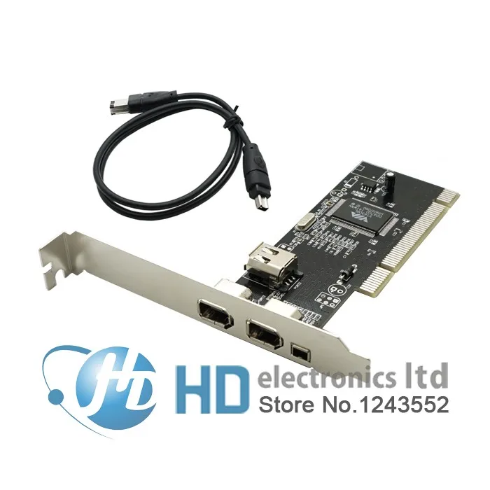 4 порта Firewire IEEE 1394 4/6 Pin PCI контроллер карты адаптер для HDD MP3 PDA