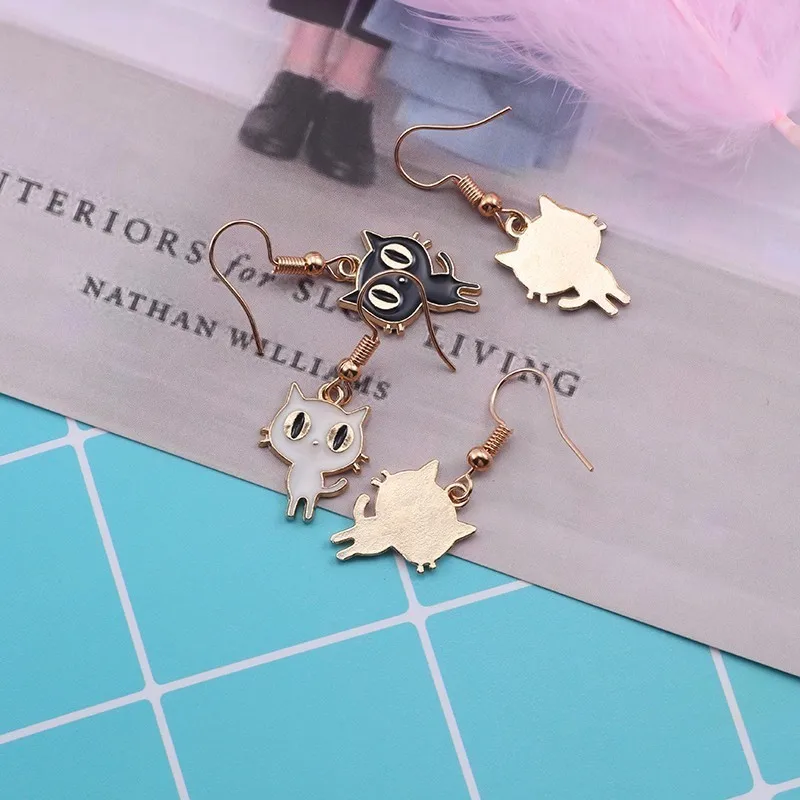 DIY-Cat-Earrings-For-Women-Cute-Anime-Animal-Earrings-For-Girls-Trendy-Cats-Kawaii-Cartoon-Black (5)