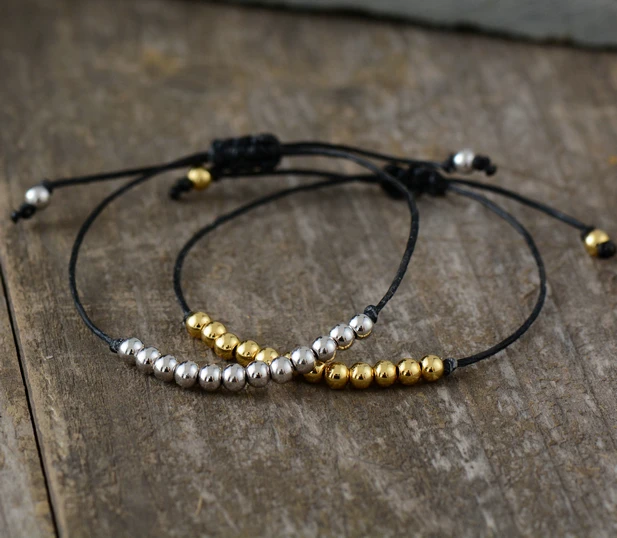 

Friendship Bracelets Boho Gold Silver Colr Beaded Simple Bracelet Handmade Women Bracelets 2018 Dropshipping