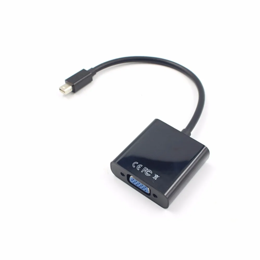 

Black Color Mini Thunderbolt DisplayPort Display Port Mini DP To VGA Cable Adapter 1080P For MacBook Air Pro iMac Mac
