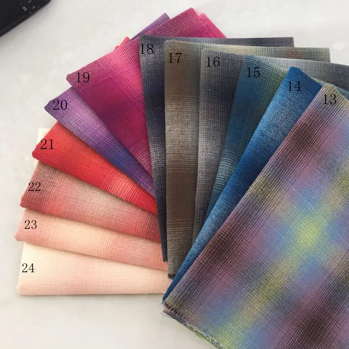 50*140 см конфетная японская пряжа окрашенная хлопковая ткань Базовая Лоскутная Сумочка для шитья стеганая крафт ткань Обрезка обивка Шитье