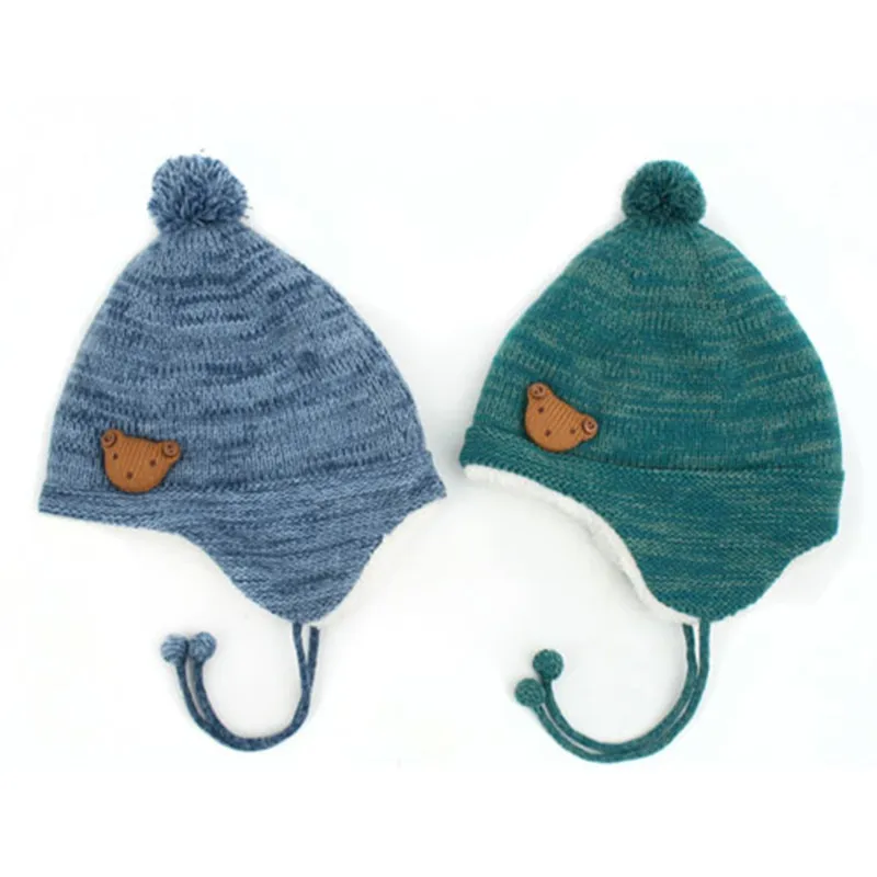 

Korean Winghouse Children Hat Boy Cute Knit Warm Winter Earflap Cap