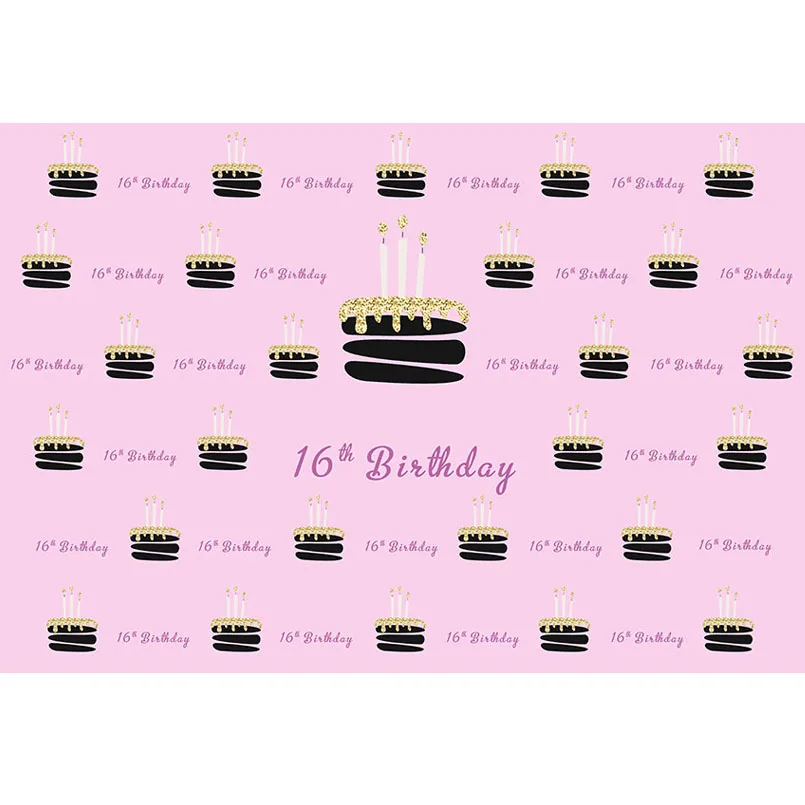 Customized-baby-pink-16th-birthday-party-wall-background-for