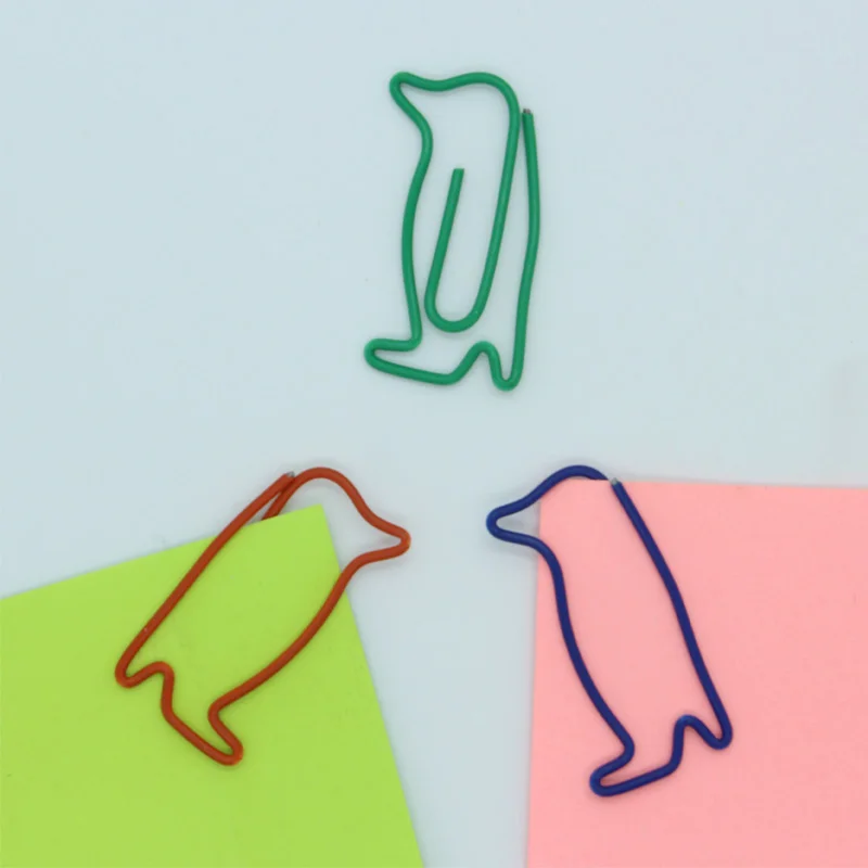 

Penguin Metal Modeling Clips Paper Clips Memo Clip For Office School Supplies Stationery 200Pcs / Lot