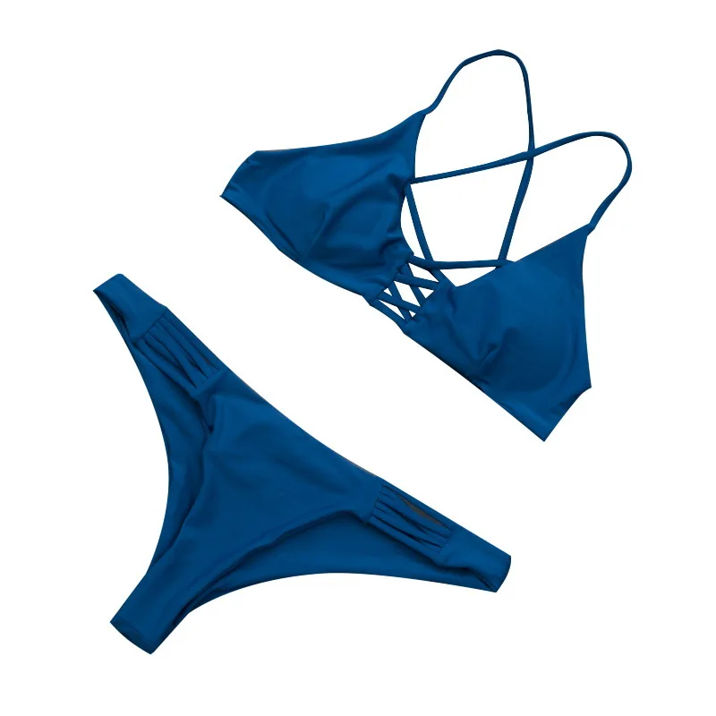 

2019 Sexy Sling Bikini Push Up Front Lace Up For Women Swimwear Swimming Suit Brazilain Micro Thong Beach Wear Female Swimsuit