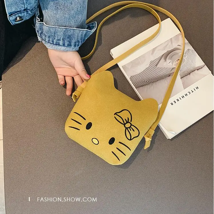 Девушки Портмоне Crossbody Курьерские сумки бумажник дети Наплечная Сумка с изображением кошки кошелек для монет сумка кошелек для младенцев