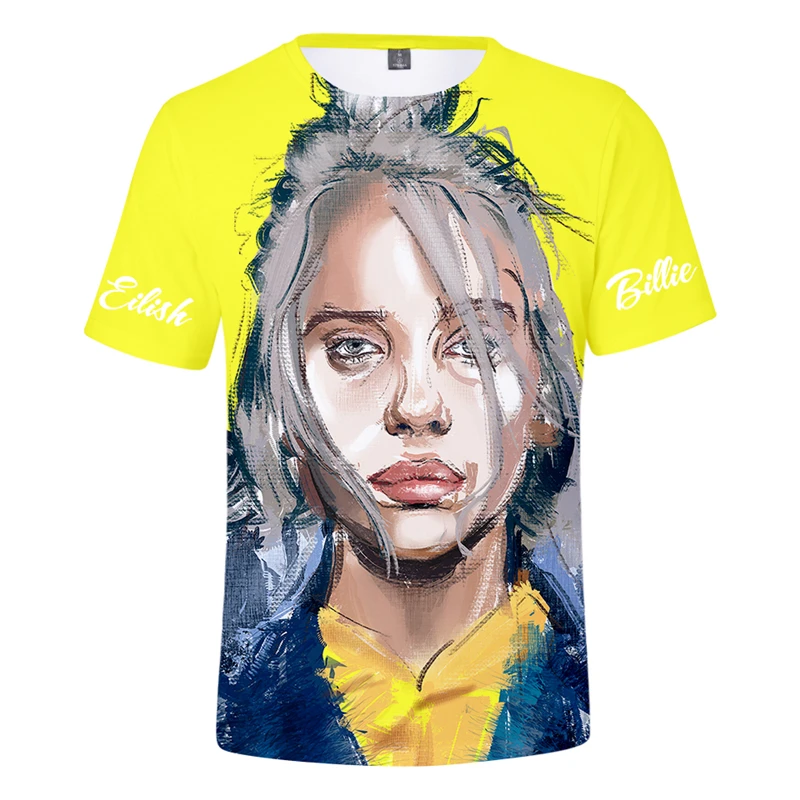 

Billie Eilish T Shirt Unisex Tops Short Sleeve Tshirt Womens Billie Eilish Streetwear Womens Print T-Shirt Women Tshirts Fashion