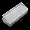 Nail Art Storage Box Polishing File Buffer Container Rectangle Translucent Plastic Nail Drawing Pen Brush Case Organizer ► Photo 3/5