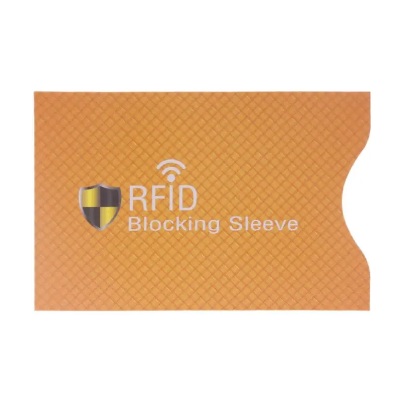 1 шт. Противоугонный чехол для RFID кредитных карт, защитный чехол, новинка 5,8x8,8 см - Цвет: Оранжевый