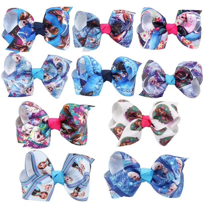TURQUOISE SATIN RIBBON 3 INCH HAIR BOW ELASTIC FROZEN HEADBAND BABY GIRLS NEW