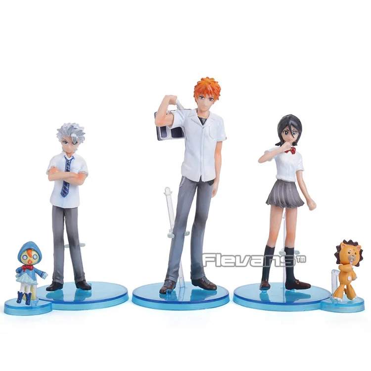 Аниме Bleach Фигурки игрушки Kurosaki Ichigo Kuchiki Rukia Aizen Sousuke Hitsugaya Toushirou 8 шт./компл. BLFG017