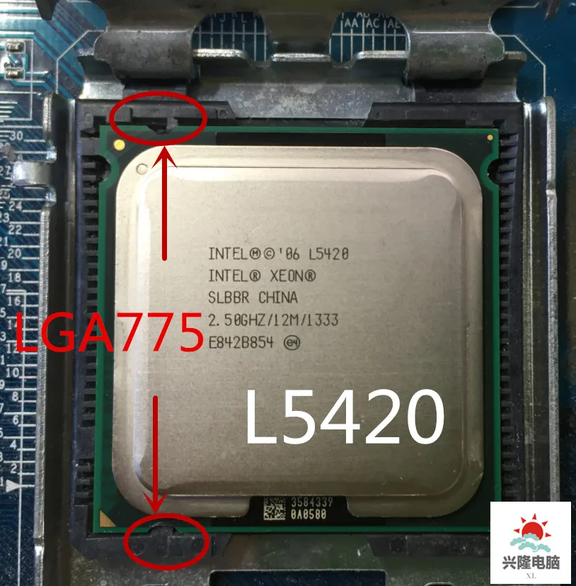 Intel socket 775 Xeon L5420 l5420 SLARP SLBBR Quad Core 2 5 ГГц 12 МБ 1333 МГц не требует адаптера работает на