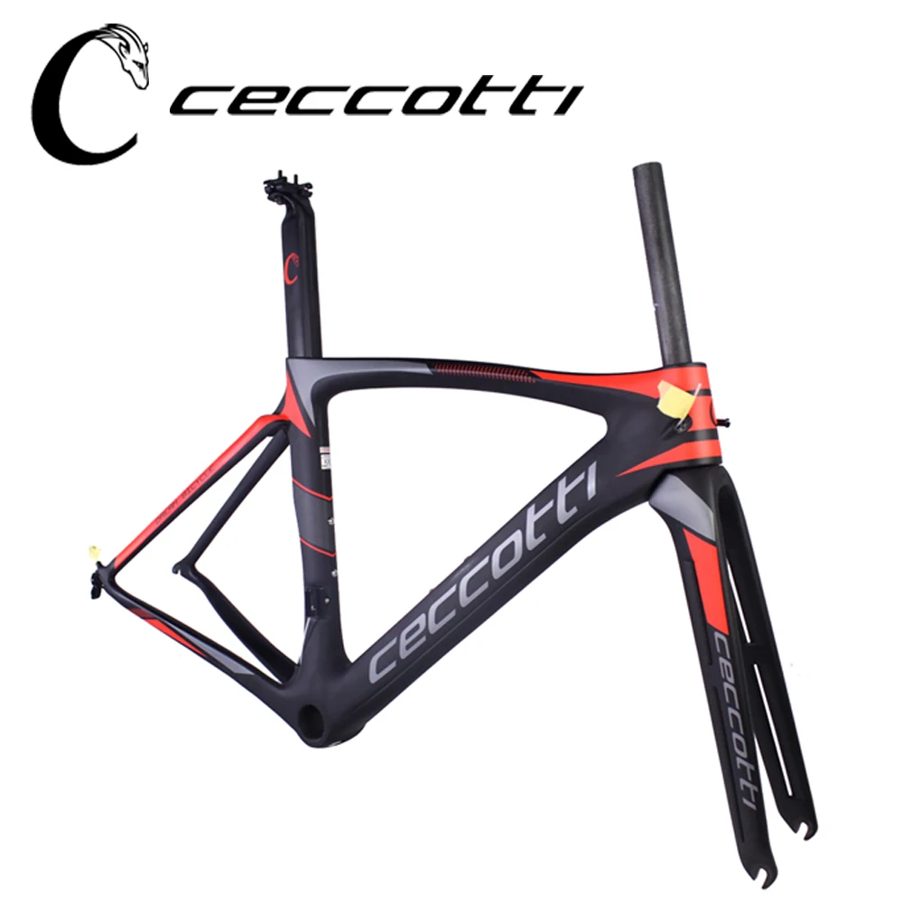 Top Ceccotti New Brand carbon road frame C09-1 red color bicycle frameset Di2 and mechanical both bike frames 1