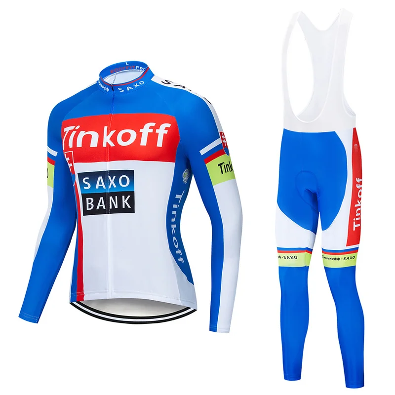 Saxo bank Tinkoff pro team длинный рукав Джерси велосипедная одежда гоночная Одежда MTB