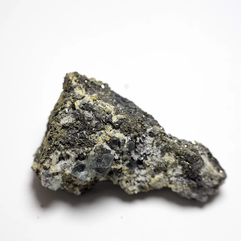 

169g NATURAL Bismuthinite Fluorite Arsenopyrite crystal RARE ORE UNIQUE SPECIMENS Inner Mongolia CHINA