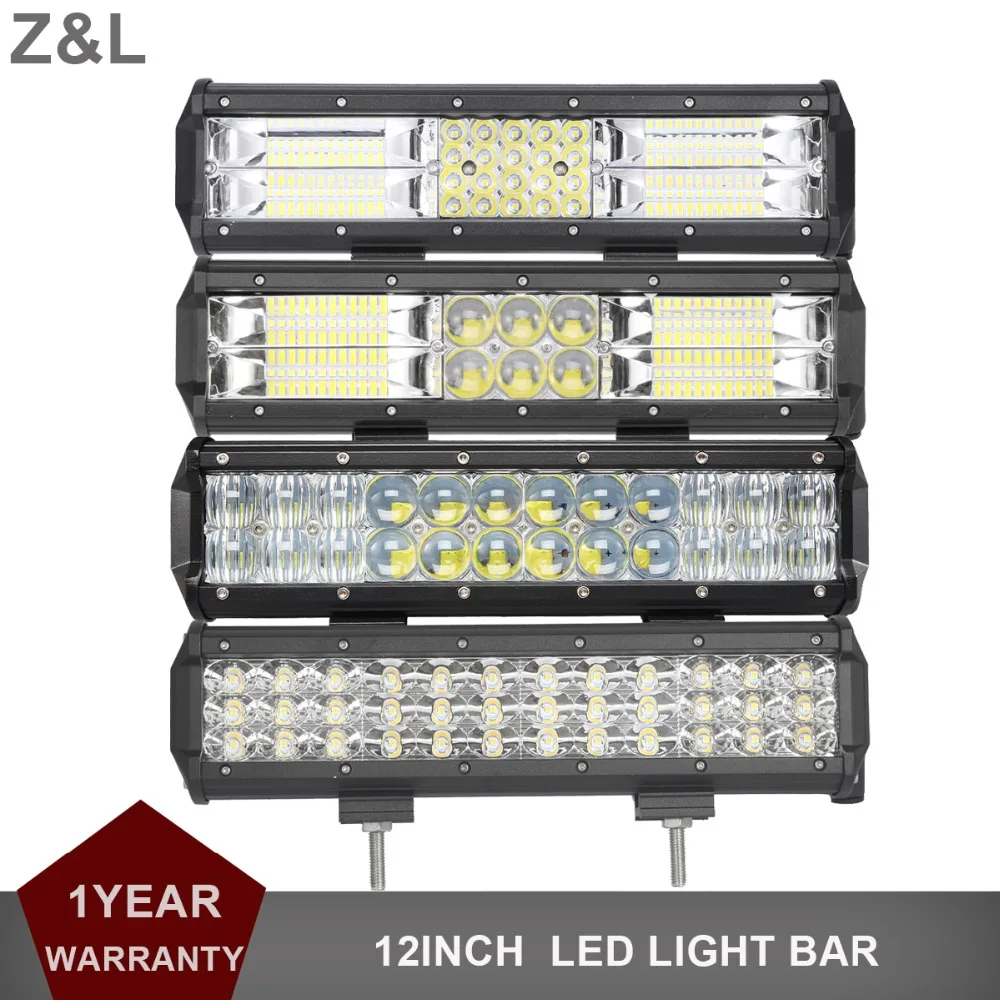 

12 INCH OFFROAD LED WORK LIGHT BAR COMBO HEADLIGHT CAR SUV BOAT TRUCK 12V 24V TRAILER WAGON PICKUP 4X4 4WD AWD RZR DRIVING LAMP