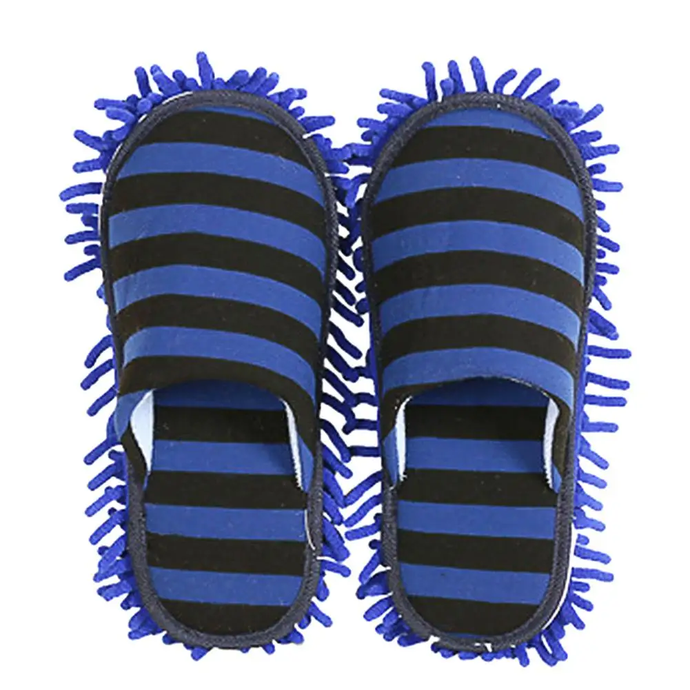 

Hot Lazy Multifunctional Striped House Floor Cleaning Slippers Detachable Mopping Shoes Dust Mop Slipper