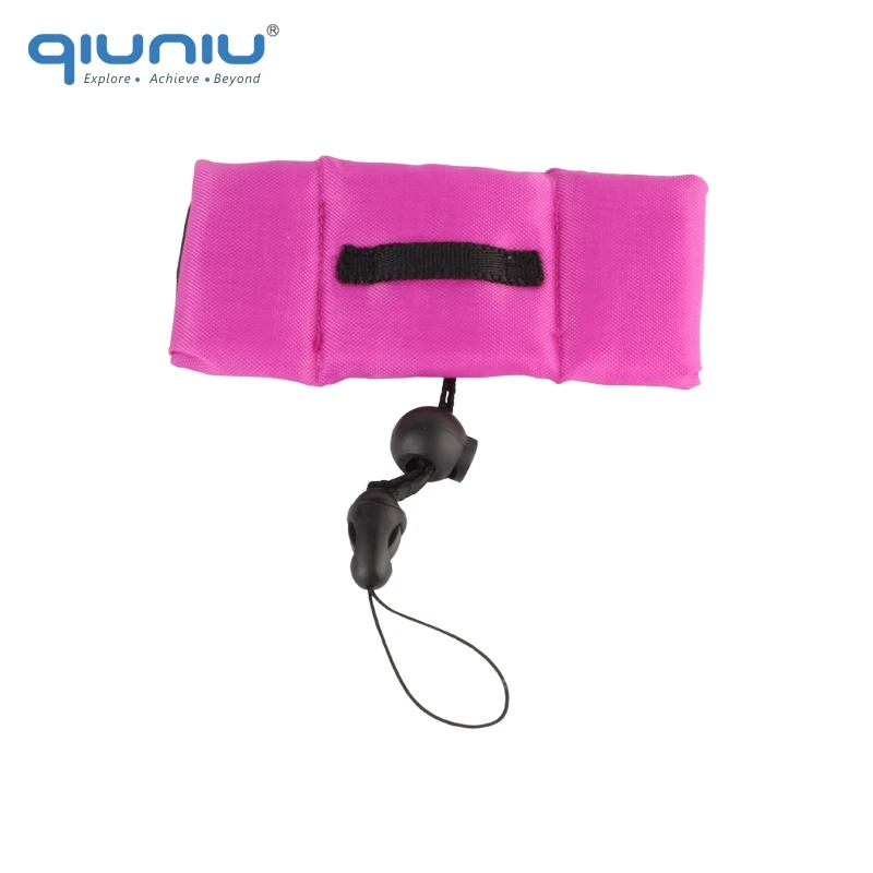 QIUNIU Водонепроницаемый Дайвинг плавающий пенопласт наручный браслет поплавок ручной ремешок для GoPro Hero 6 5 4 3 2 для SJ4000/5000 для Xiaomi Yi - Цвет: Peach Red