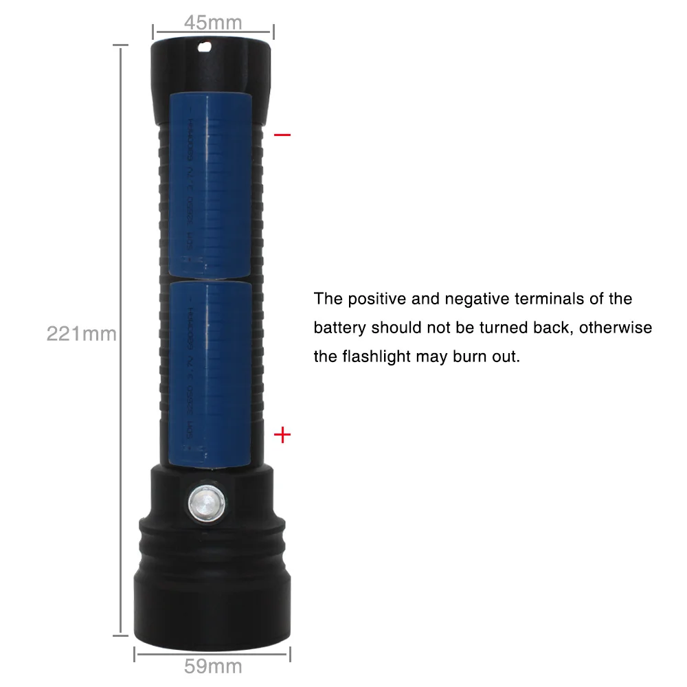 Дайвинг вспышка светильник XHP70.2 светодиодный погружной фонарь светильник подводный 100 м XHP70 Дайвинг flashlgiht фонарь Питание от 2*32650/26650