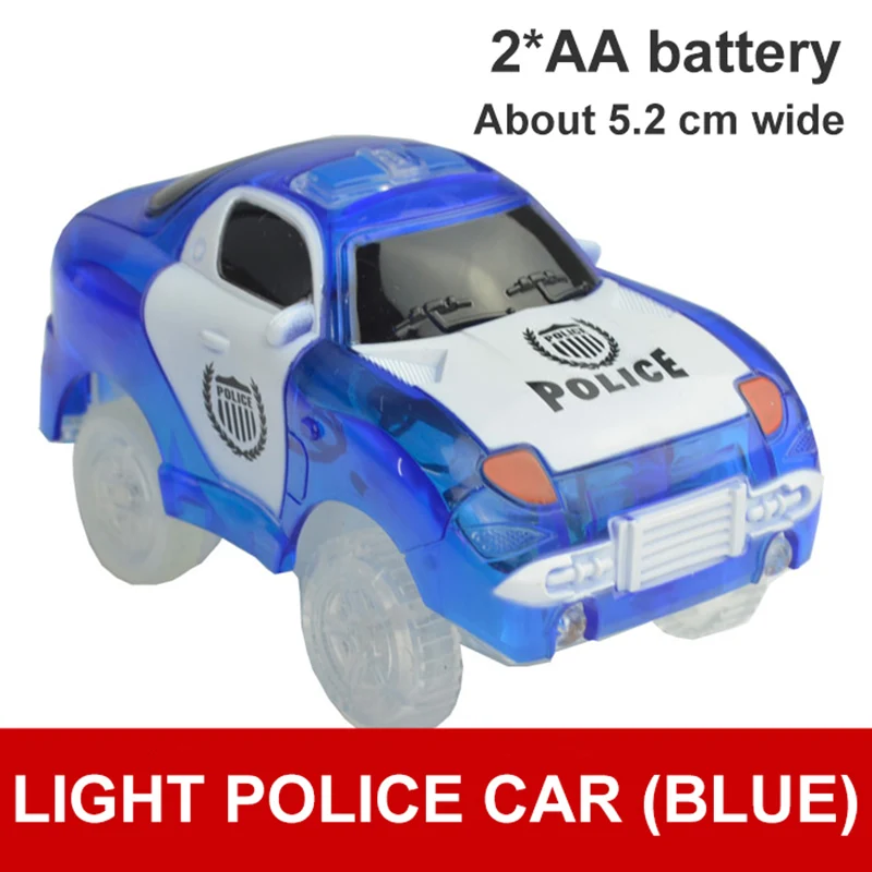 Electronic Car Flashing Light Track Car LED Light Glowing Track Car