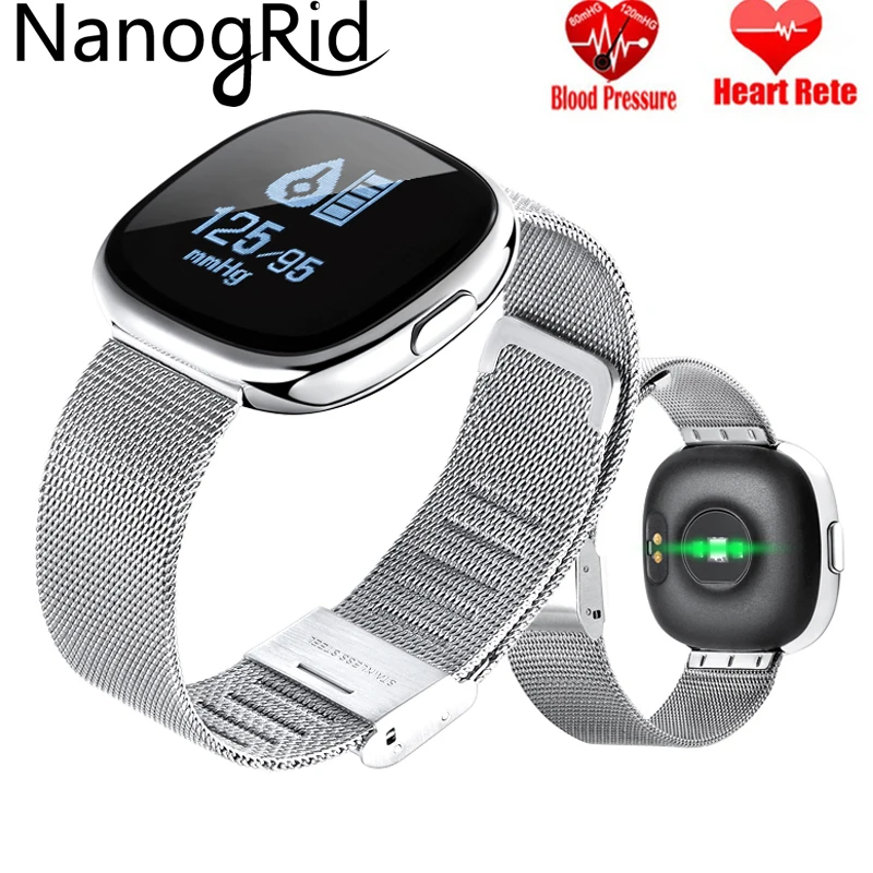 

Bluetooth Smart Bracelet with Heart Rate Monitor Waterproof Pedometer Fitness Tracker Women Men Smart Watch for IOS Android