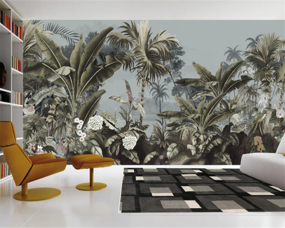 Beibehang пользовательские 3D фото обои Европейский ретро ручная роспись тропический лес Фреска ТВ фон обои домашний декор