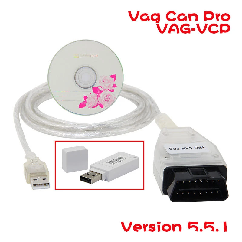 VAG Может ПДС PRO V5.5.1 CAN BUS + UDS + K-линия БД OBD2 инструмент диагностики кабель для Audi сиденье Skoda Mad VAG PRO SW лучше, чем VCDS