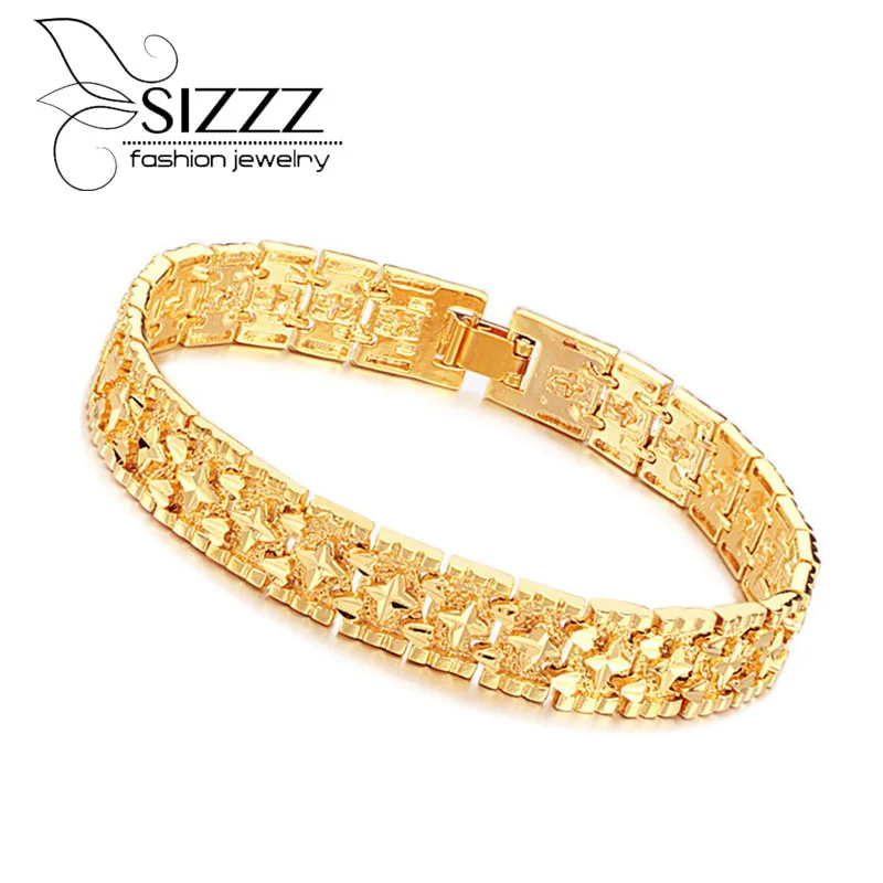 Браслет цепочка звезды Шарм ювелирные изделия мужские браслеты Подарки Золотой браслет-цепочка для мужчин оптом