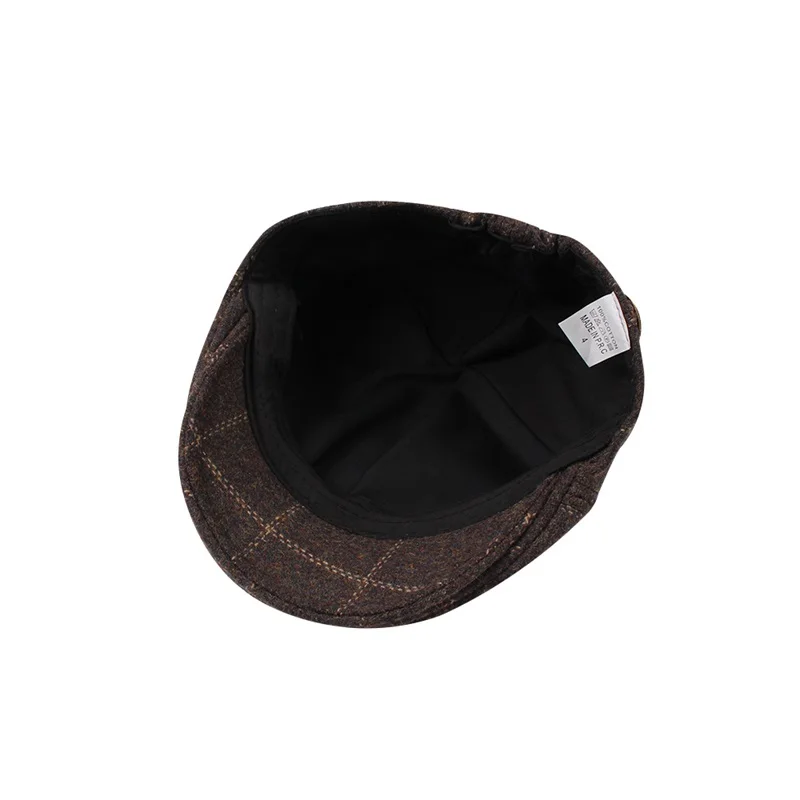 Casual Plaid Baby Beret Hat Classic Handsom Toddler Boys Caps Fashion Kids Beret Hat For Boys Spring Autumn Baby Boys Clothing (4)