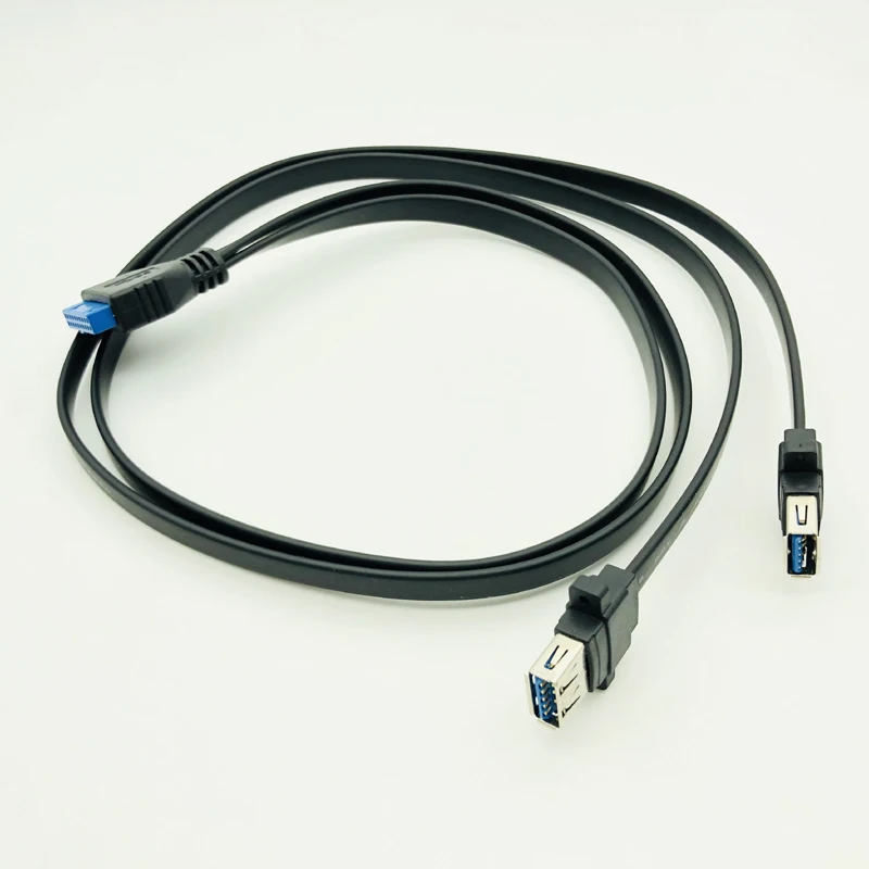 Parafuso Conector de Montagem do Painel Usb 3.0 Porta Dupla 20 Pinos Cabeçalho Cabo Plano Novo H1111z-female - Imagem 6