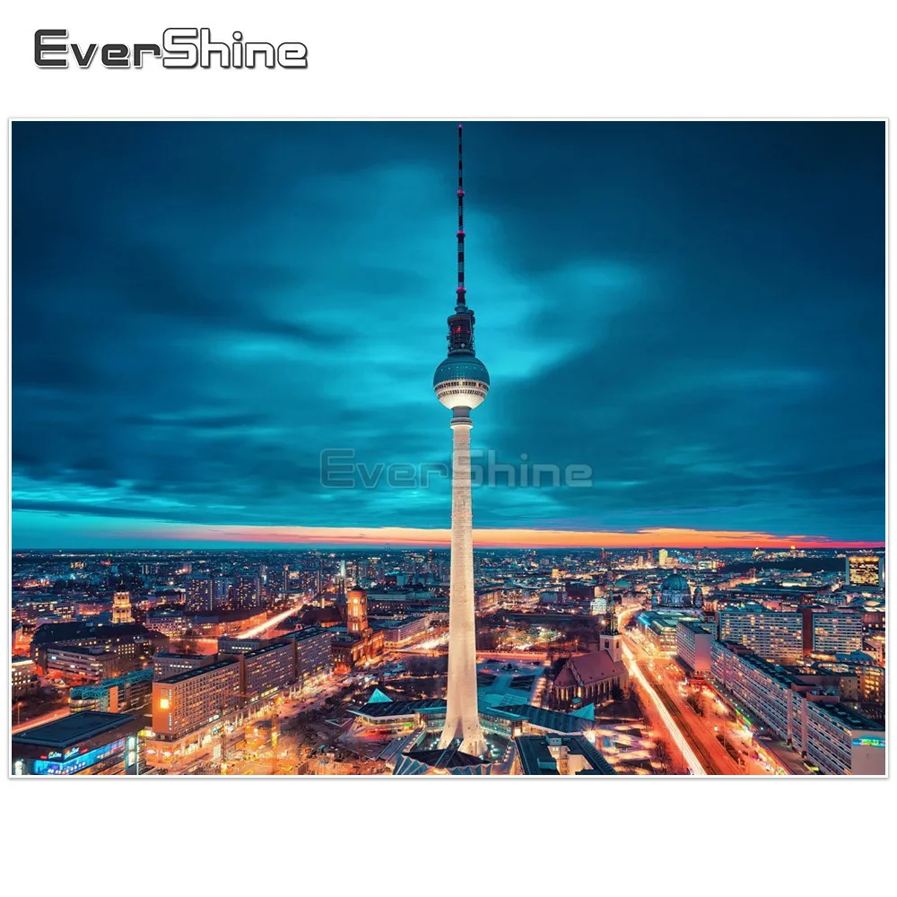 

EverShine Diamond Painting Full Square City Landscape Home Decor Diamond Embroidery Patterns Mosaic Handmade Cross Stitch Kits
