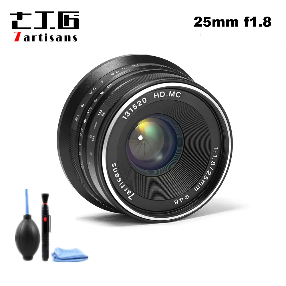 7 ремесленников 25 мм/F1.8 Prime объектив для всех одиночных серий E Mount/для камер Micro 4/3 A7