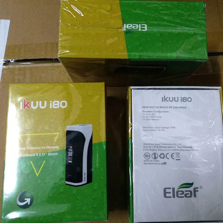 Бокс мод Eleaf IKuun I80 TC 80 Вт аккумулятор 3000 мАч большой экран 0 91 дюйма электронная