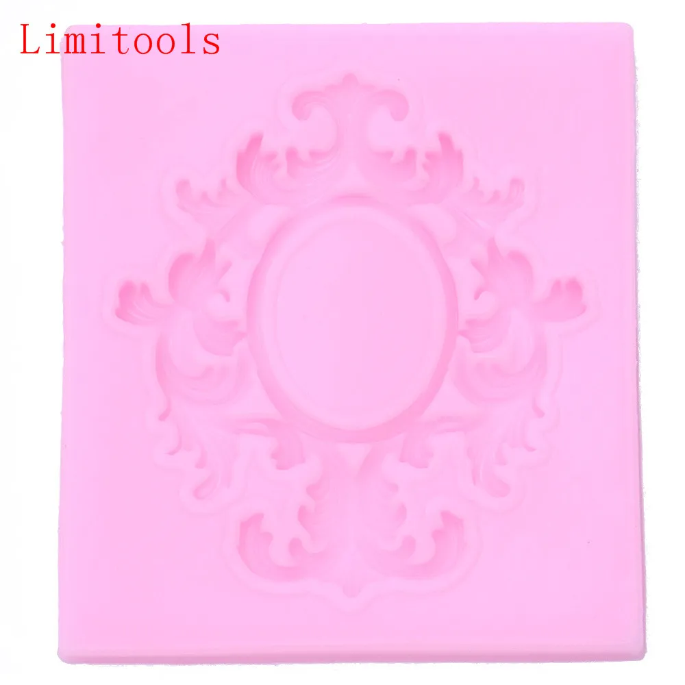 

Limitools 1pcs Mirror Frame Silicone Mold Cutting Dies 3D Craft Relief Fondant Chocolate Mold Cake Decorating Tools Bakeware DIY