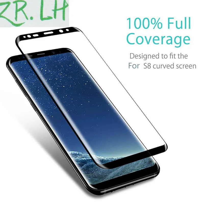 

Full Curved Tempered Glass s8 s9 toughened glass For samsung S8 S9 Plus Case film S9 S8plus movie complete coverage prot S9plus