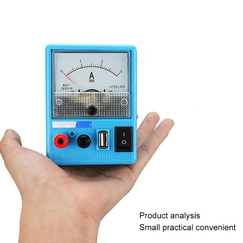 

110V-240V DC Power Supply Ammeter for Mobile Phone Repair Tools 5V 3A Ampermetre Charge Battery Short Circuit Protection