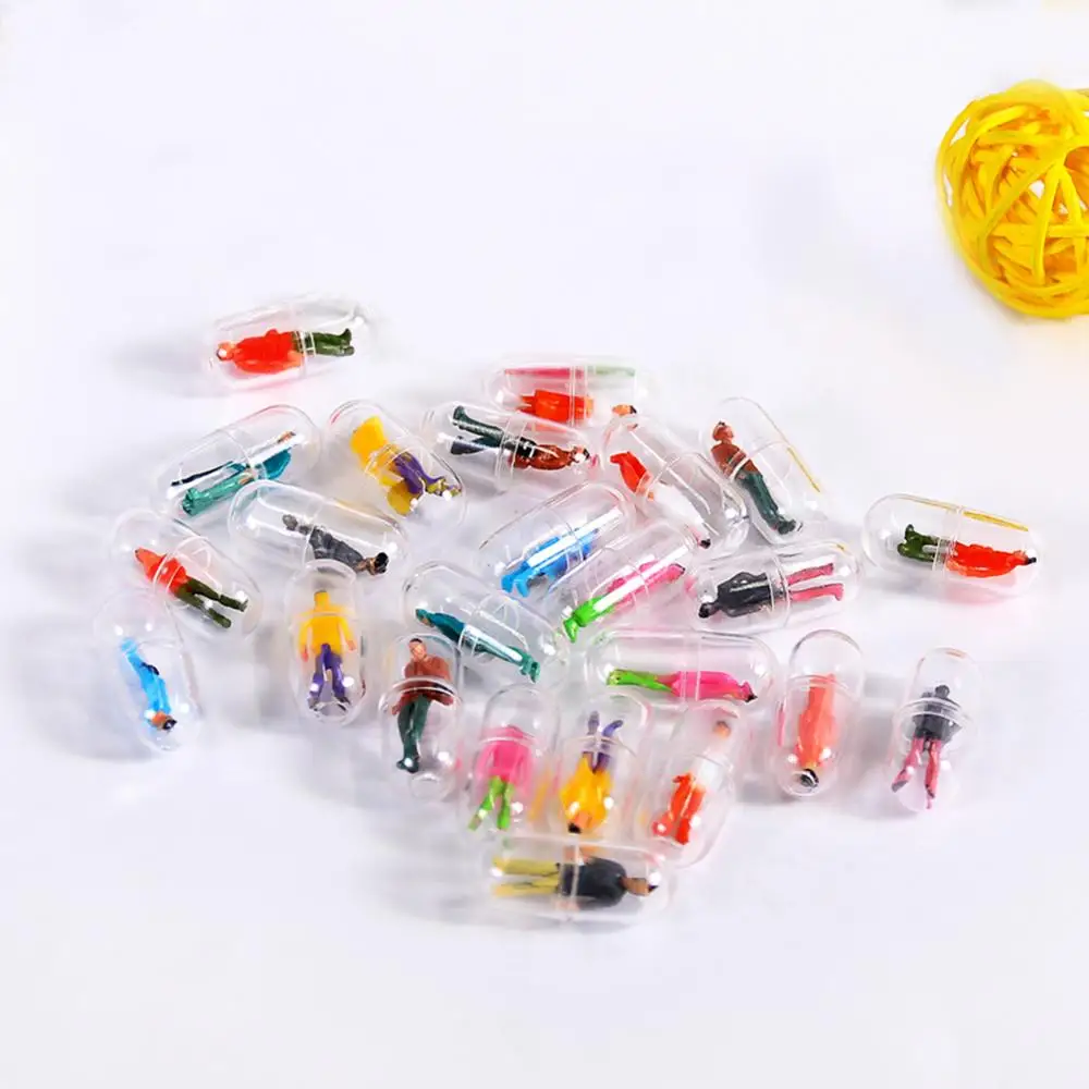 

10-100 pcs Transparent Capsule Shell Plastic Pill Container Medince Pill Cases Bottle Splitters Capsule Figurines DIY Accessorie