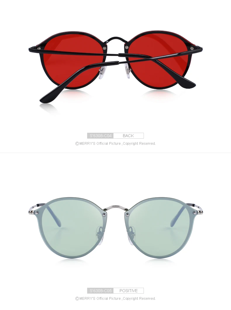 MERRYS Дизайнерские мужские/женские классические ретро овальные солнцезащитные очки УФ-защита S6308