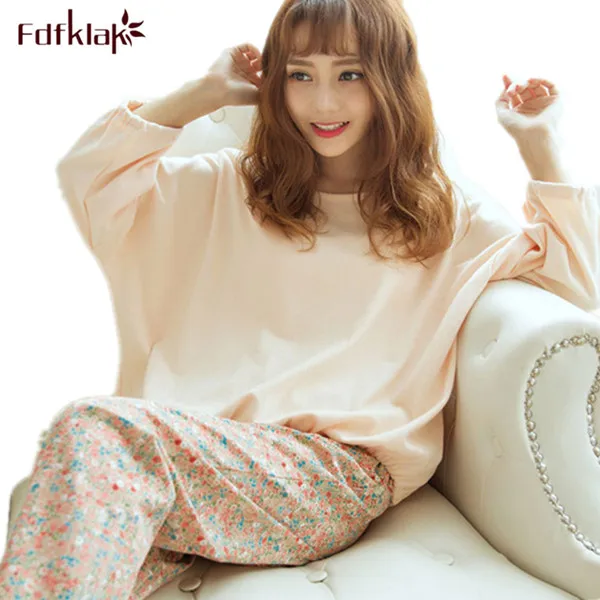 

Fdfklak Fashion Spring Autumn Sleepwear Sets Women's Pyjamas Long Sleeve Pijama Sexy Satin Pajamas Women Nightwear Home Clothes