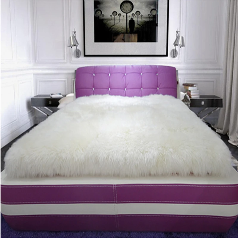 White Sheepskin Rug Fur Carpet Bed Real Blanket Blankets For White Sheepskin Rug Fur Carpet Bed Real Blanket Blankets For Beds Floor Carpets Living Room In From Home Garden On Aliexpress Alibaba