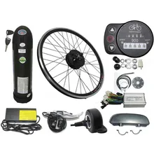 36 В/48 в электрический велосипед с чайником и батареей, 250 Вт/350 Вт/500 Вт, светодиодный комплект для электровелосипеда с дроссельной заслонкой, дисковый тормоз с ЖК-дисплеем