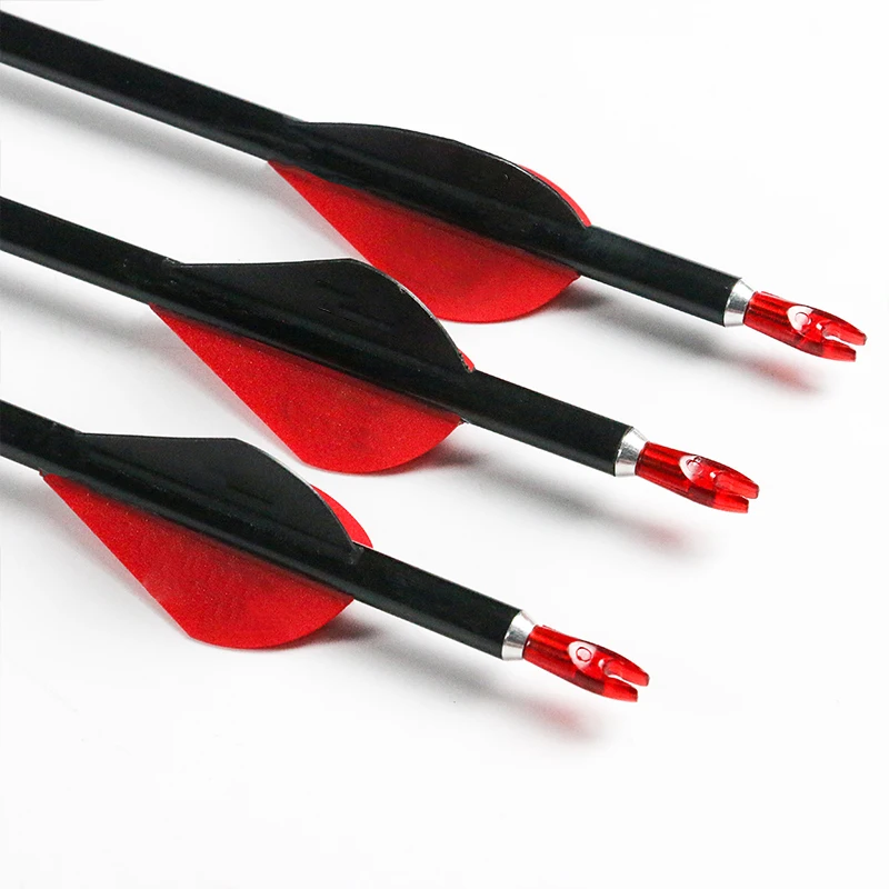 

6PCS Pure Carbon Arrows Spine600 with Pin Nock ID6.2mm Target Point Vane Archery Arrow for Compound Bow Hunting Shooting