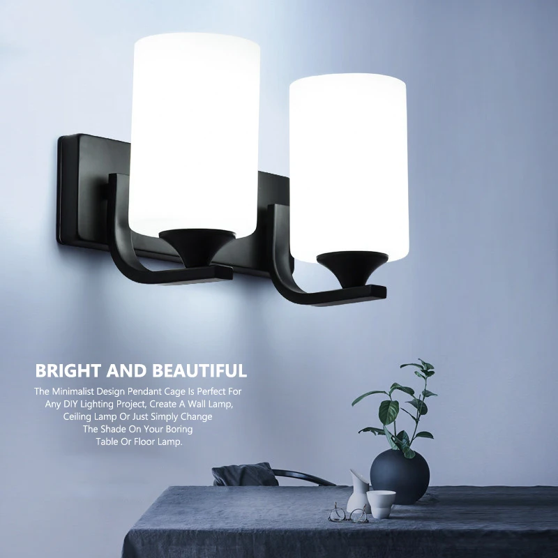  E27 LED Base Wall Lamp Single and Double Head Retro Bedside Reading Lamp Hotel Bedroom Corridor Wal - 32949709274