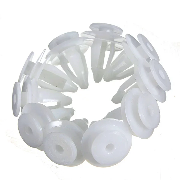 10pcs White Interior Door Moulding Trim Panel Clip For Citroen Saxo