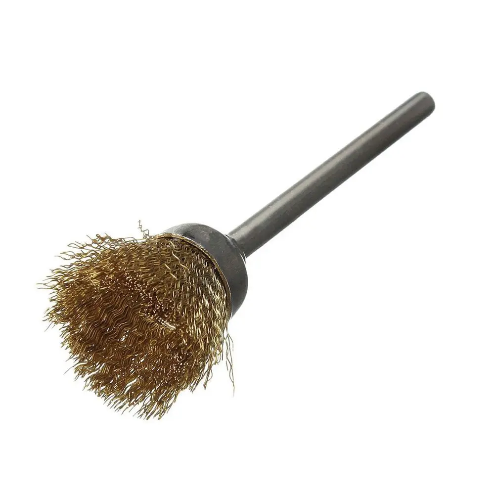 HOT GCZW New 10pcs 16mm Brass Wire Wheel Polish Brushes For Dremel
