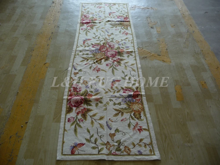

Free shipping 10K 2.5'X8' needlepoint handmade runners,100% New Zealand wool rug runner carpet