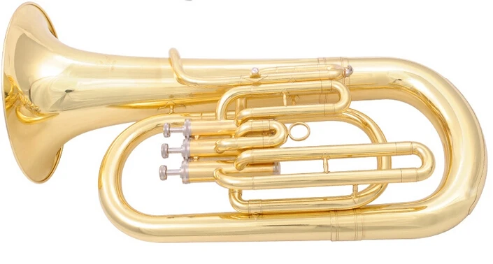 Латунные духовые приборы euphonium Bb B плоские 3 поршни латунный корпус с корпусом ABS и мундштук